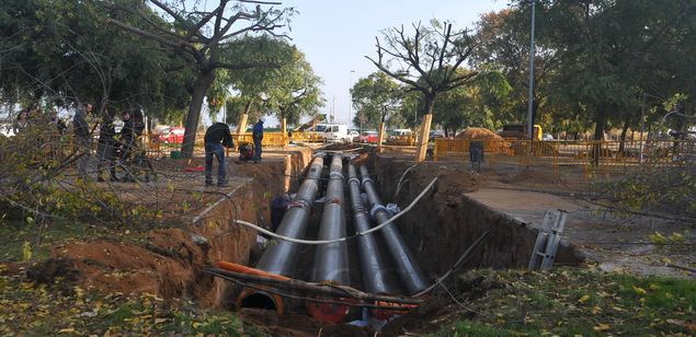 La construcció del Tub Verd La construcció del Tub Verd