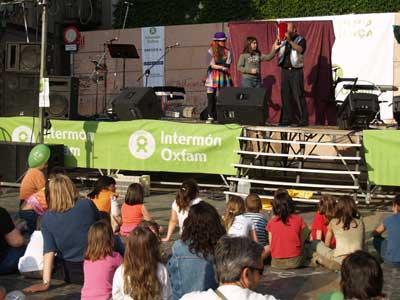Un dels moments de l'actuació de música.