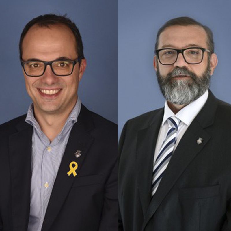 Los dos regidores de Juntos por Mataró: Alfons Canela y Xavier Font