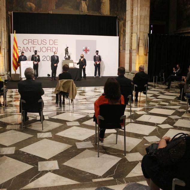 Un moment de l'acte de lliurament Un moment de l'acte de lliurament