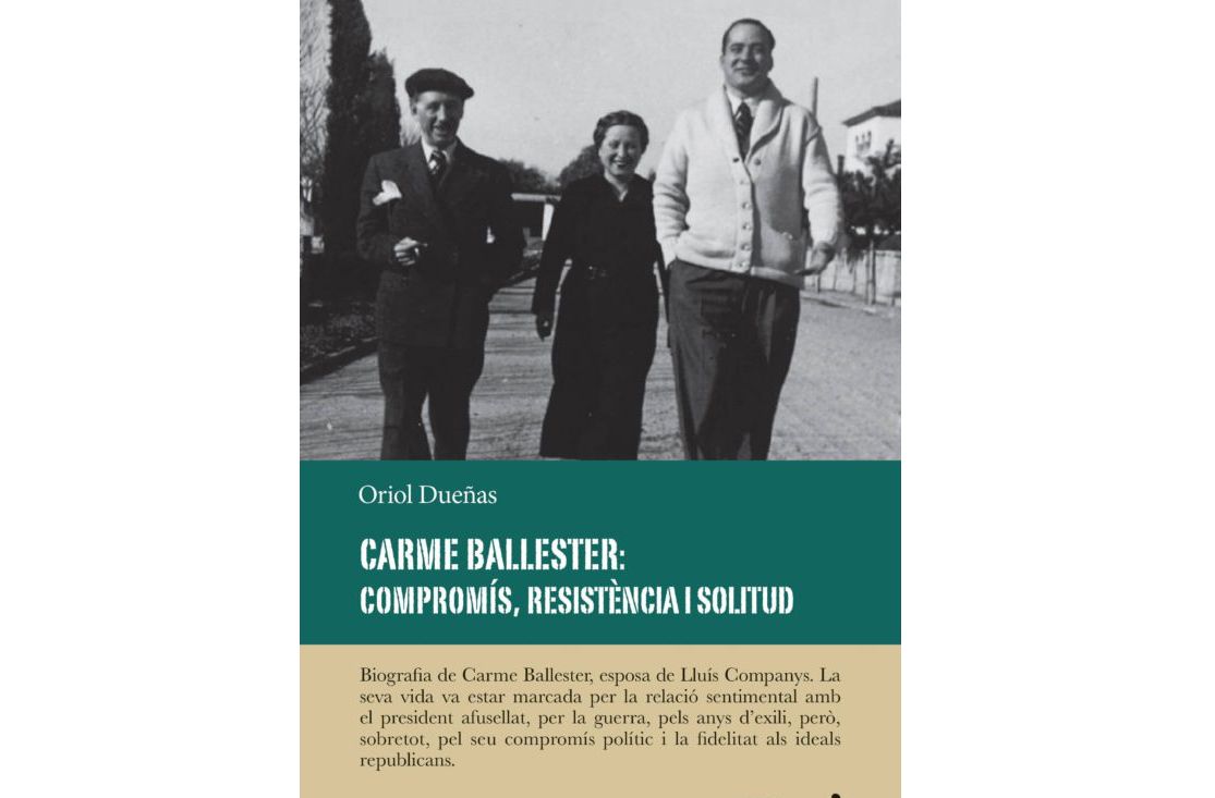 Libro del conferenciante dedicado a Carme Ballester, la esposa de Companys