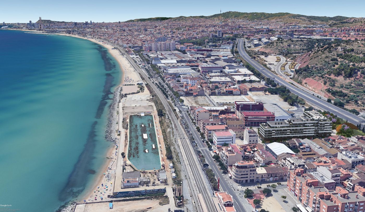 Vista de Montgat, on un home ha resultat ferit en un tiroteig