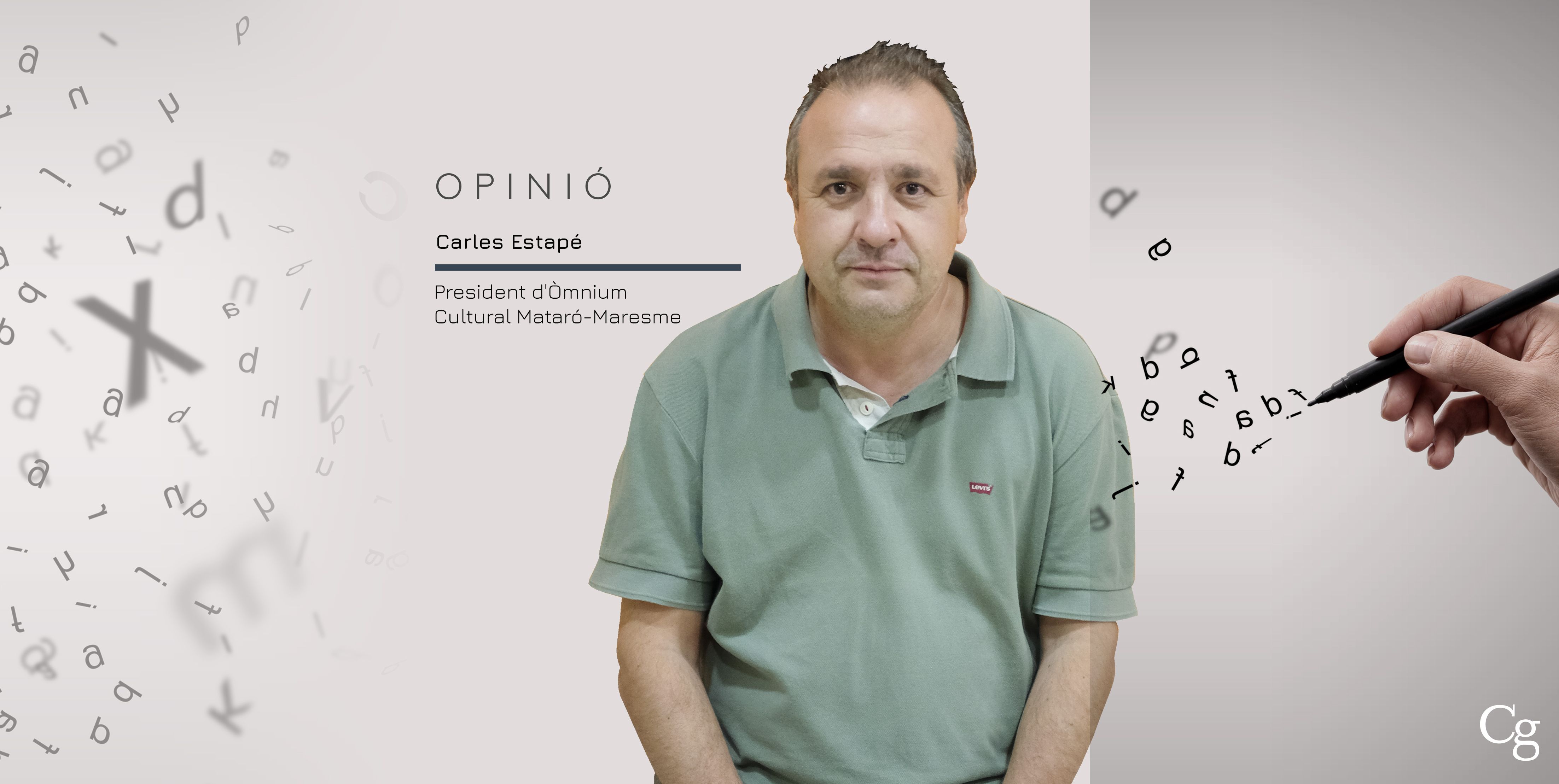 El president d'Òmnium Cultural Mataró-Maresme, Carles Estapé