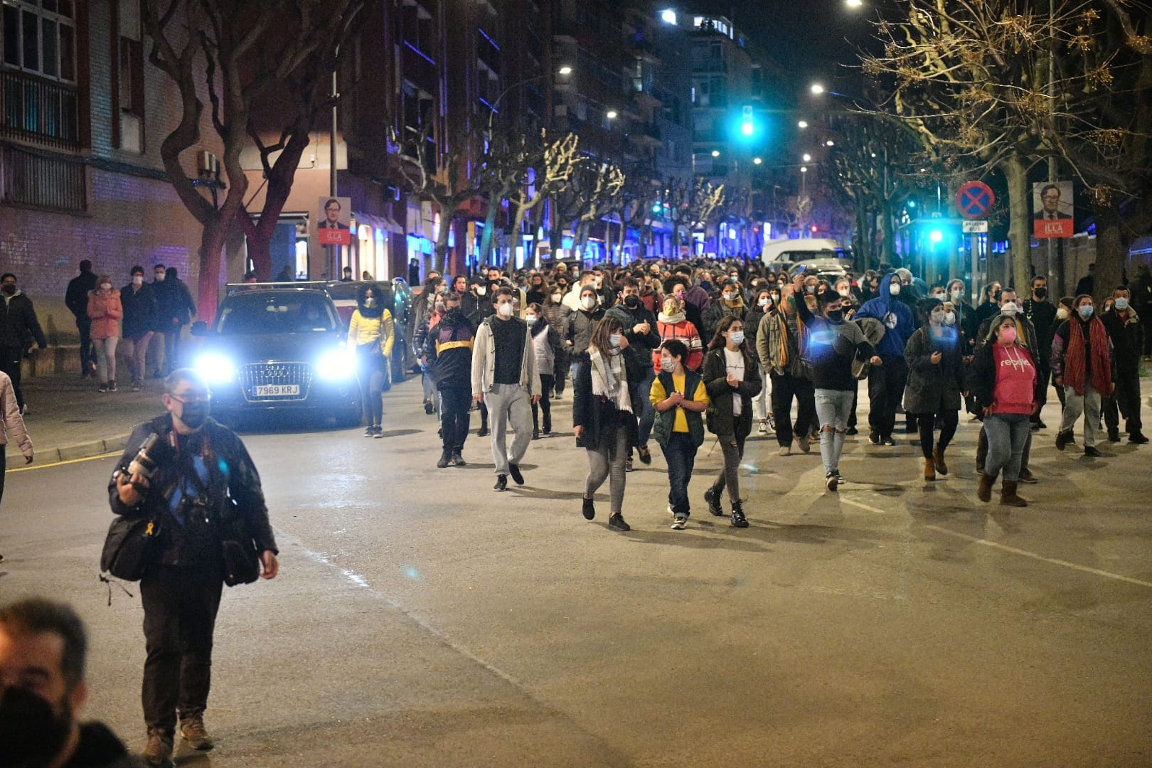 Un instant de la manifestació Un instant de la manifestació