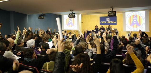 Un moment de l'assemblea