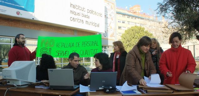 Un momento de la protesta Un momento de la protesta