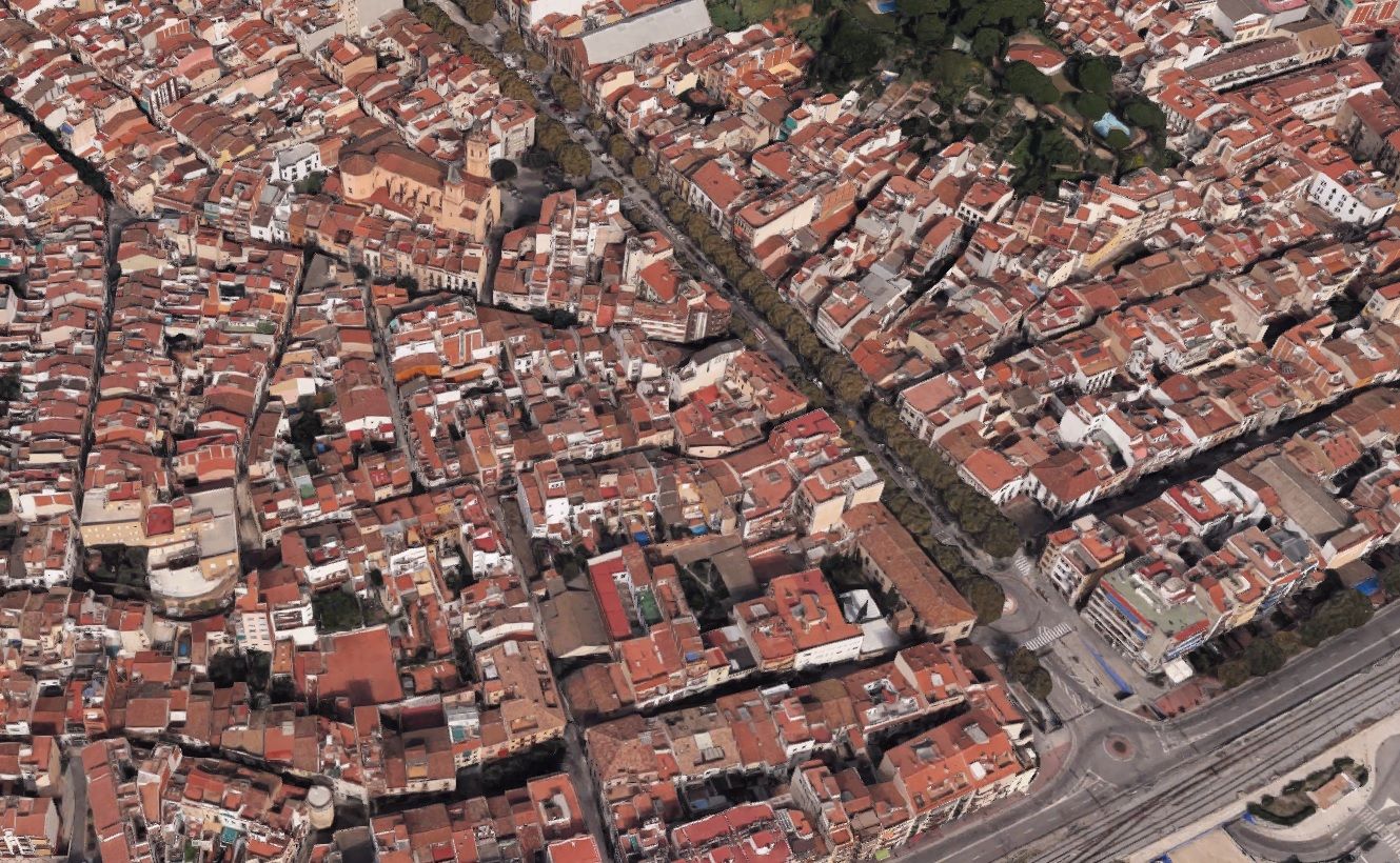 Vista aèrea d'Arenys de Mar que vol apostar per la masoveria