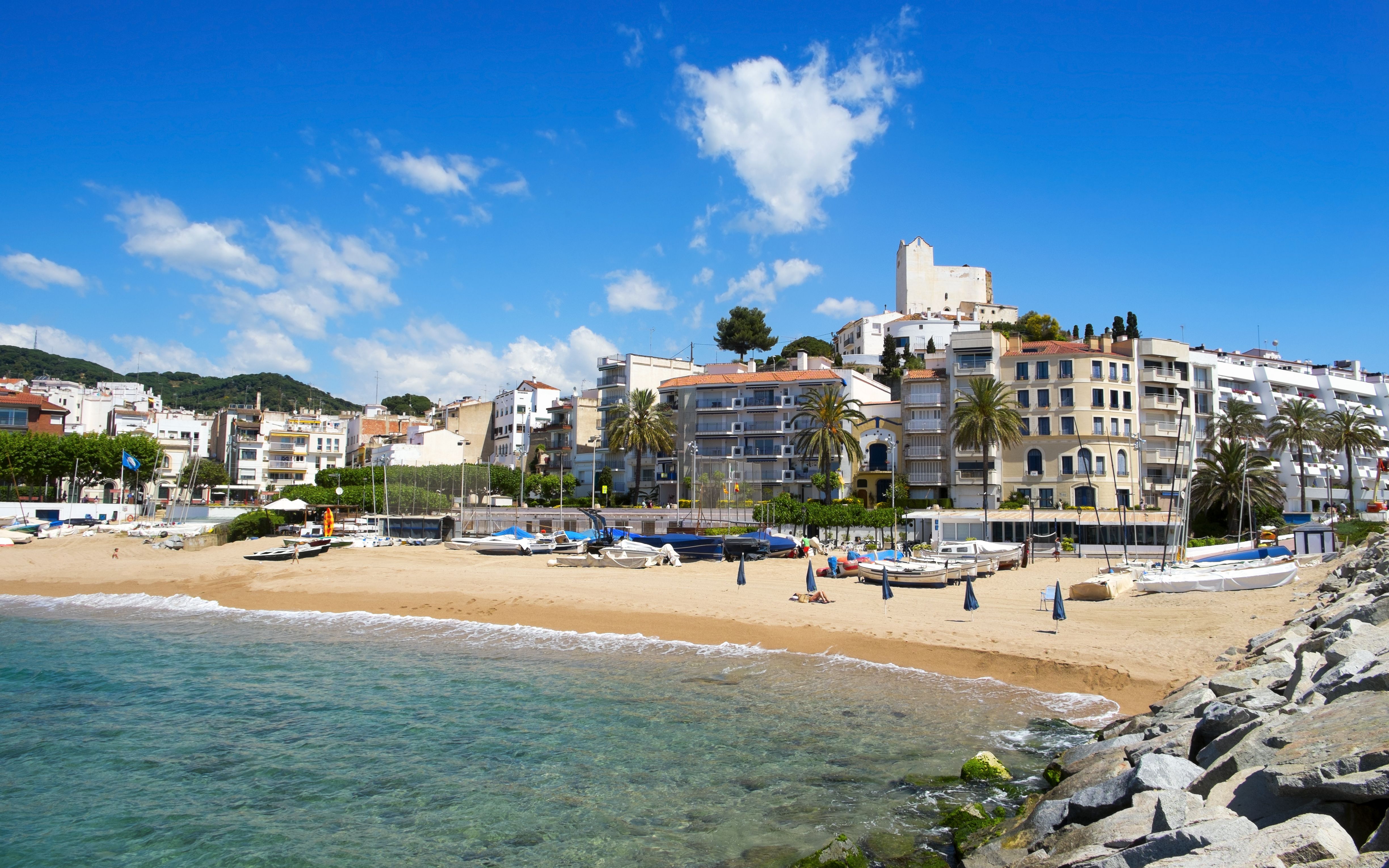 Playa de las Barcas a Sant Pol de Mar, que ha recibido la Bandera Azul. Foto: Archivo