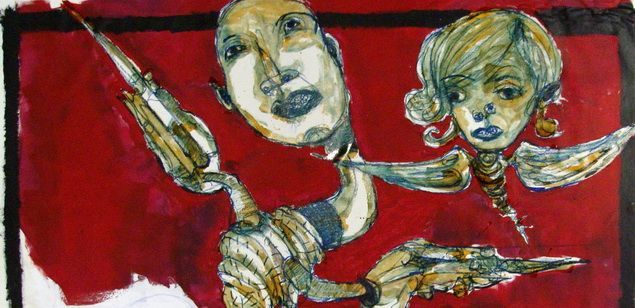 Uno de los cuadros presentes a la exposición Uno de los cuadros presentes a la exposición