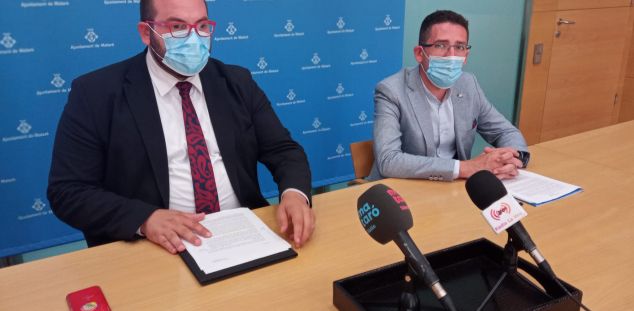 L'Alcalde David Bote i el líder d'ECPM, Sergi Morales