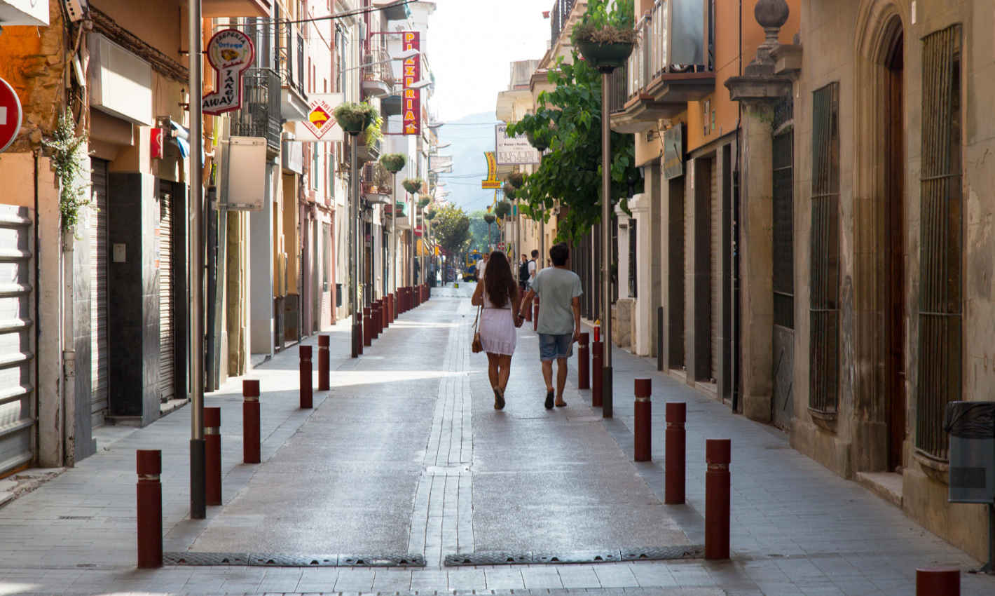 La calle Jovara de Calella. Foto: Maresme Film Comission