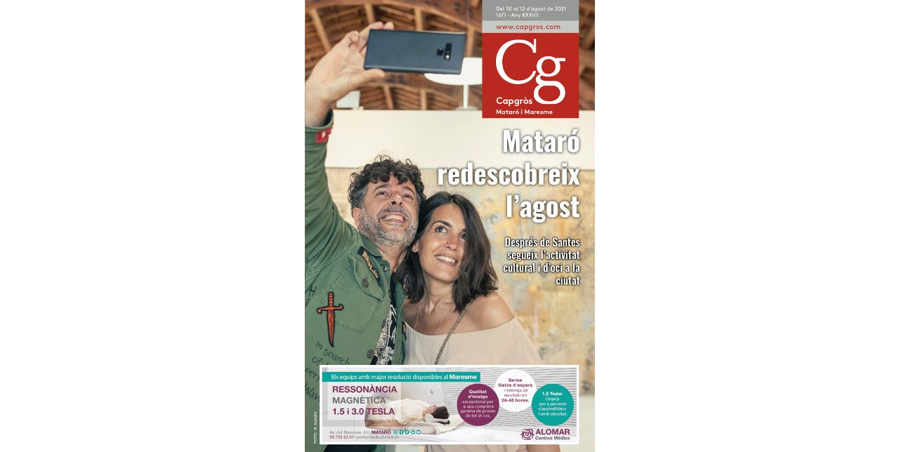 'Mataró redescubre el agosto', portada de la revista Capg...