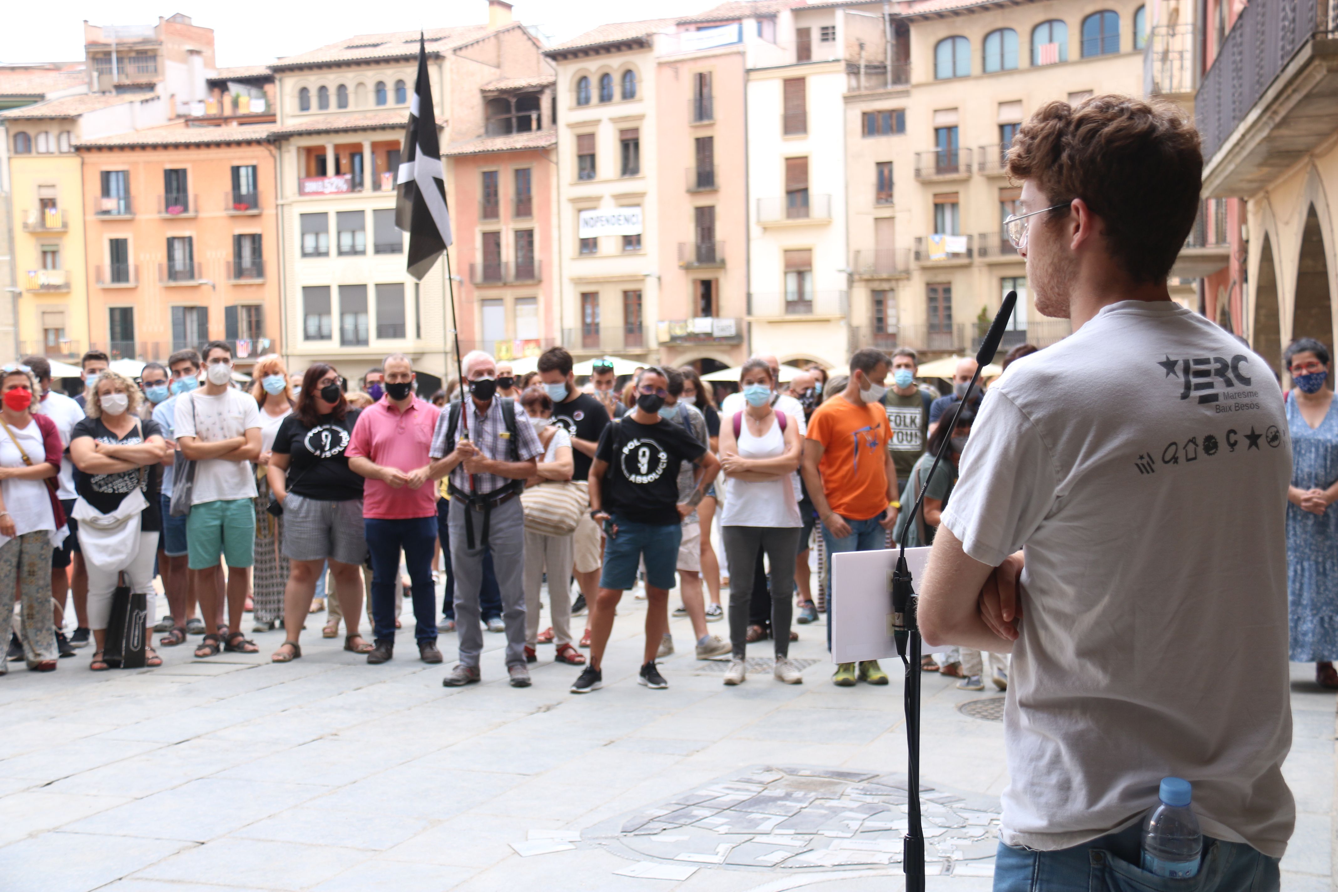 El mataroní Polo Serena, en el acto en apoyo suyo a Vic. Foto: ACN