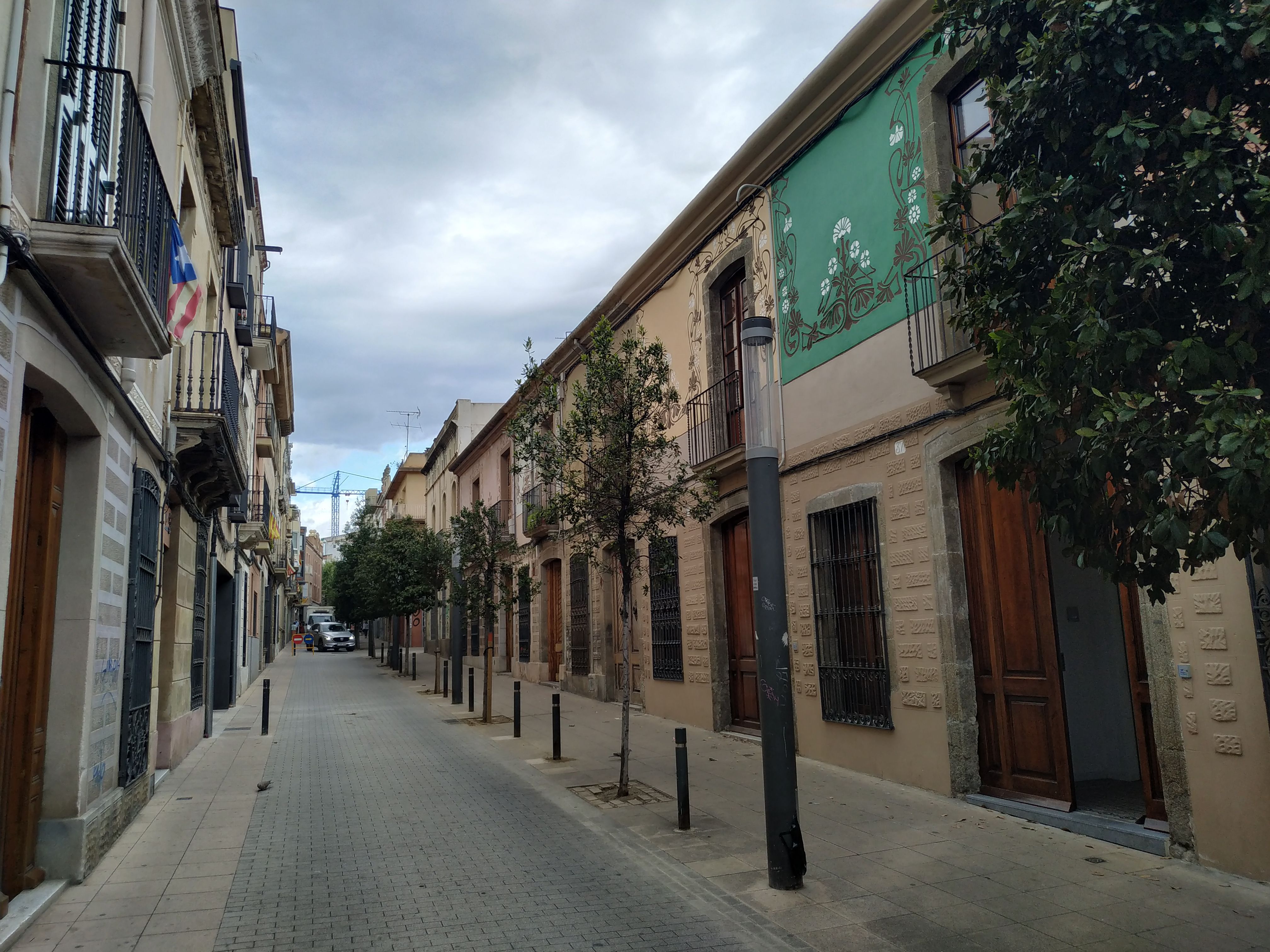 La calle Santa Agustí de Mataró, donde  habría el prostíbulo clandestino.