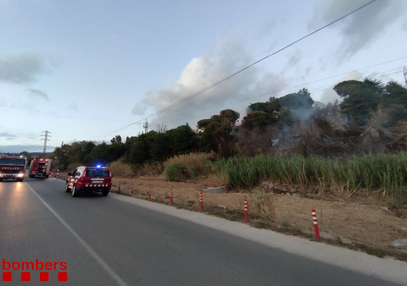 Imatge del foc a Sant Simó.