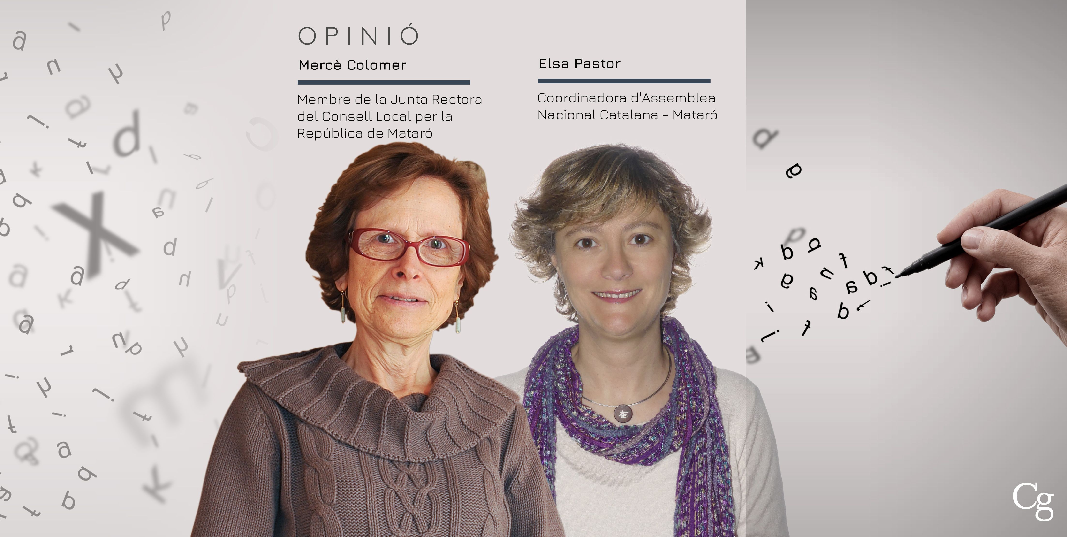 Mercè Colomer i Elsa Pastor, autores de l'article "1-O, l'inici de tot"