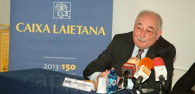 El presidente de Caja Laietana, Jaume Boter de Palau El presidente de Caja Laietana, Jaume Boter de Palau