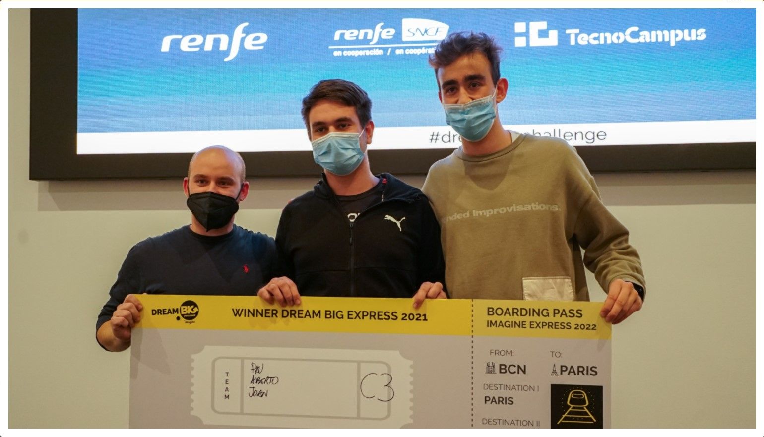 Els guanyadors de Dream Big Express, competició d'idees per a la mobilitat sostenible al TecnoCampus