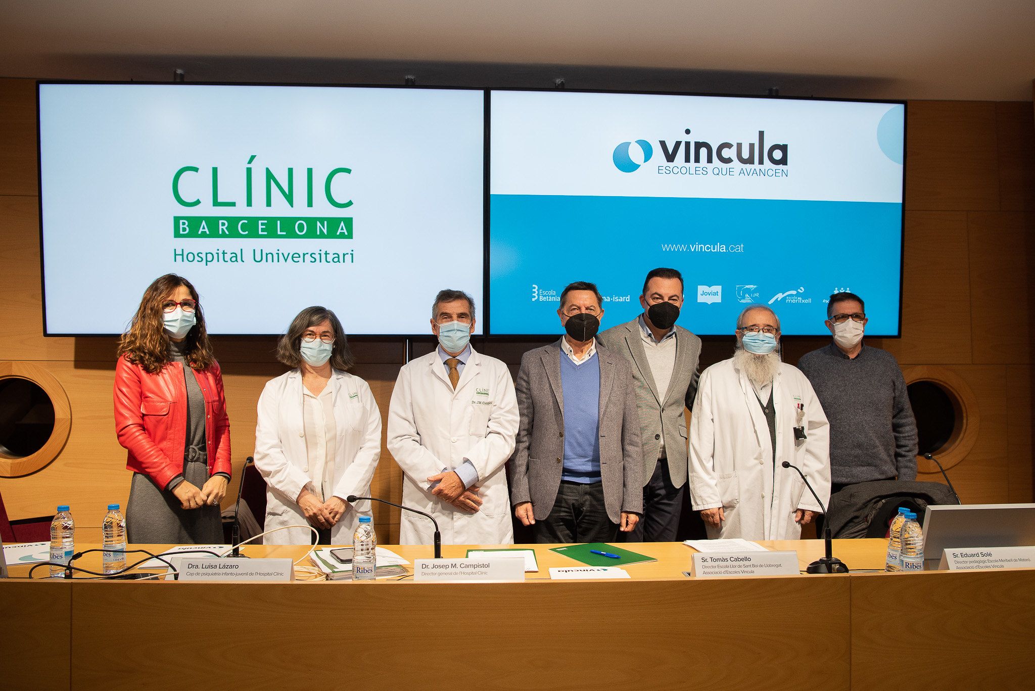 Presentació del projecte en el que està implicat l'escola Meritxell de Mataró. Foto: Hospital Clínic