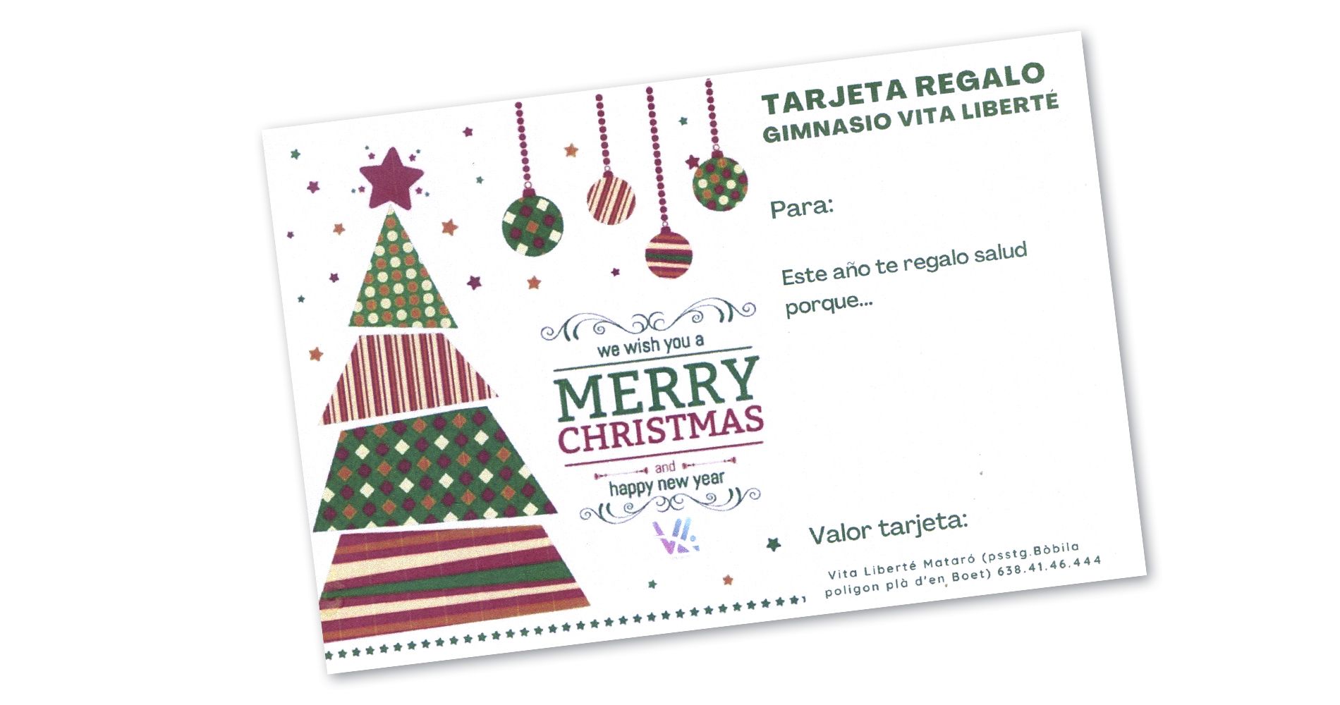 TARJETA REGALO GYM TARJETA REGALO GYM