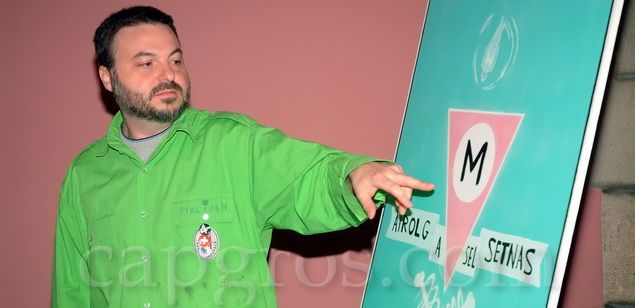 Montlleó amb la seva obra Montlleó amb la seva obra