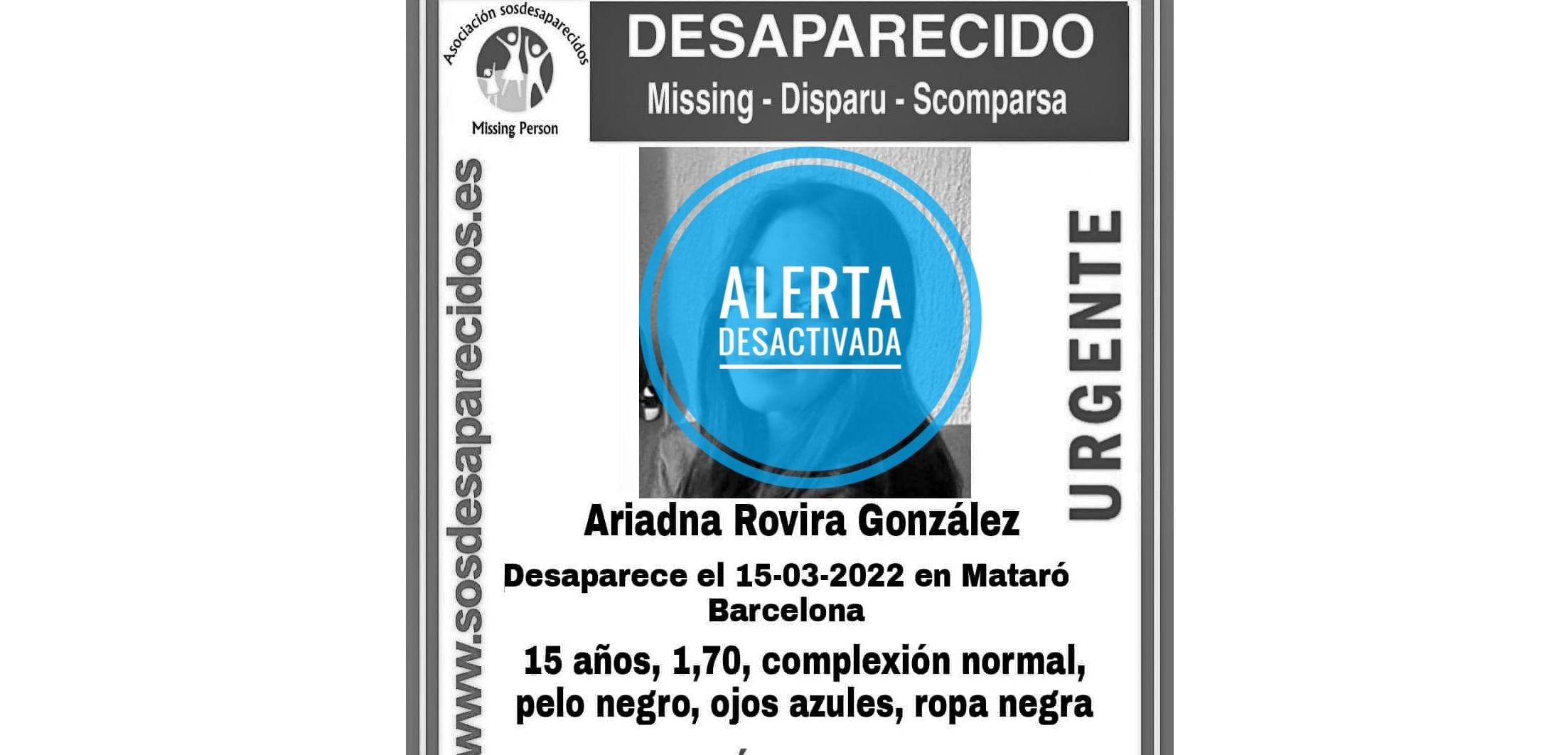 Alerta desactivada per a la noia mataronina