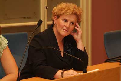La presidenta d'Eusko Alkartasuna, Begoña Errazti.