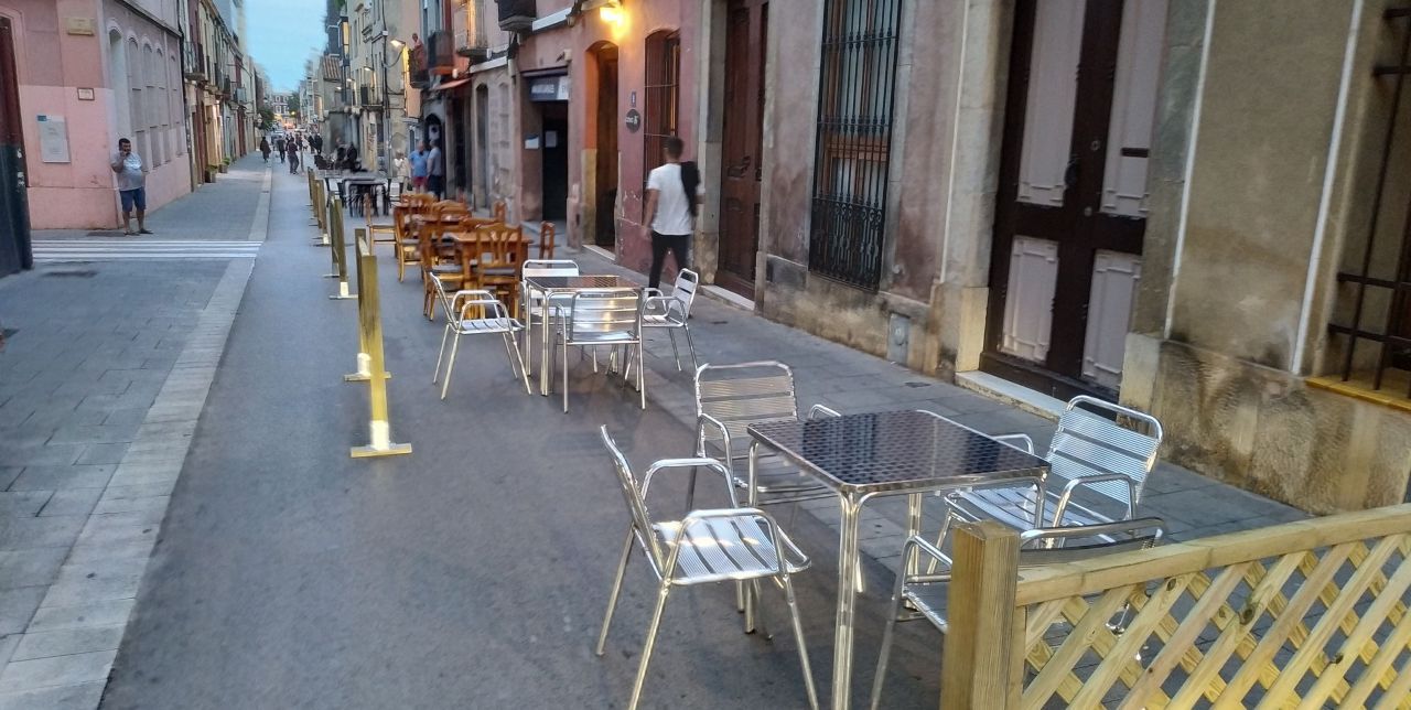 Terrasses al carrer de Cuba de Mataró