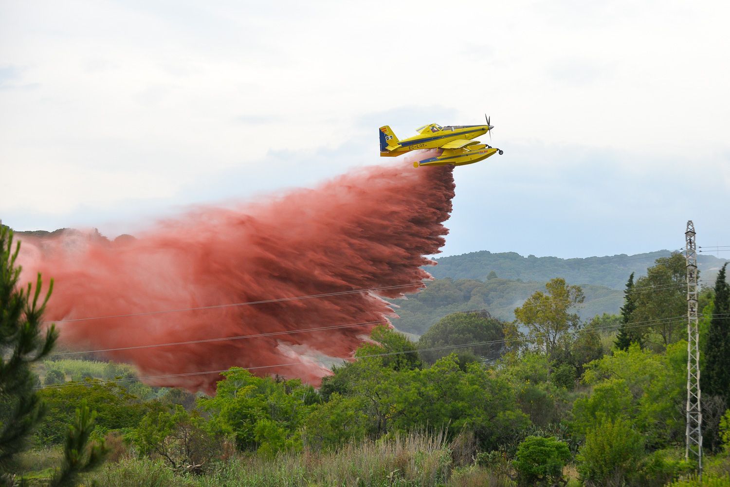 Uno de los hidroaviones a la zona. Foto: R.Gallofré