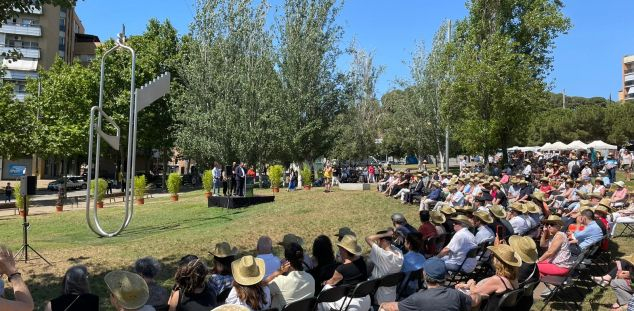 Un moment de la inauguració del Memorial Covid, al Parc Nou. Foto: M.Torrado Un moment de la inauguració del Memorial Covid, al Parc Nou. Foto: M.Torrado