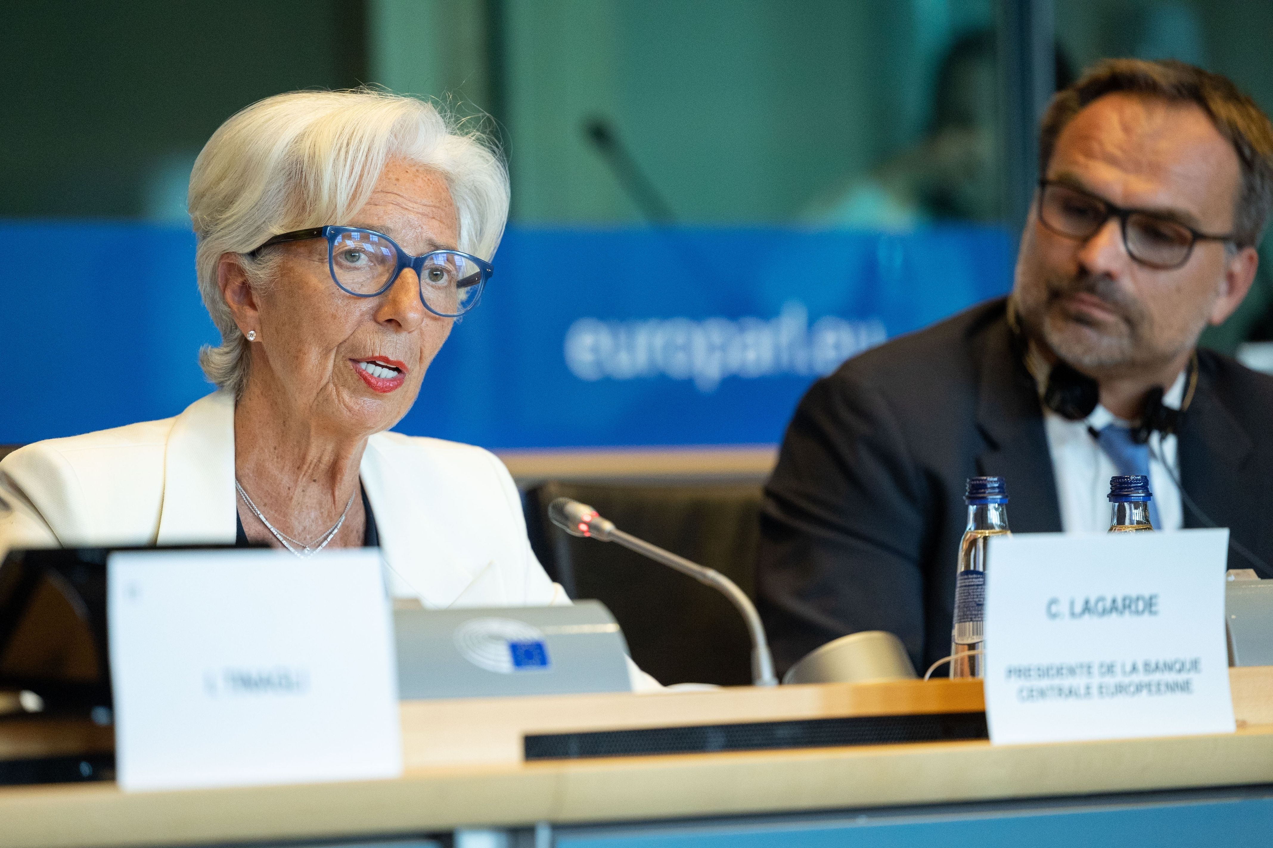 Lagarde, en la seva compareixènça.