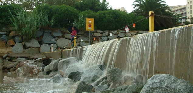 La riera de Sant Simó després de les fortes pluges