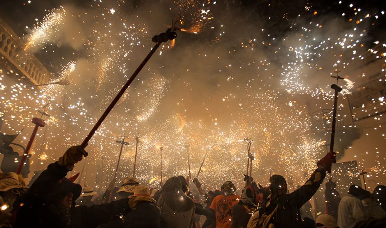 Espectacle pirotècnic dels Diables d'Estrac