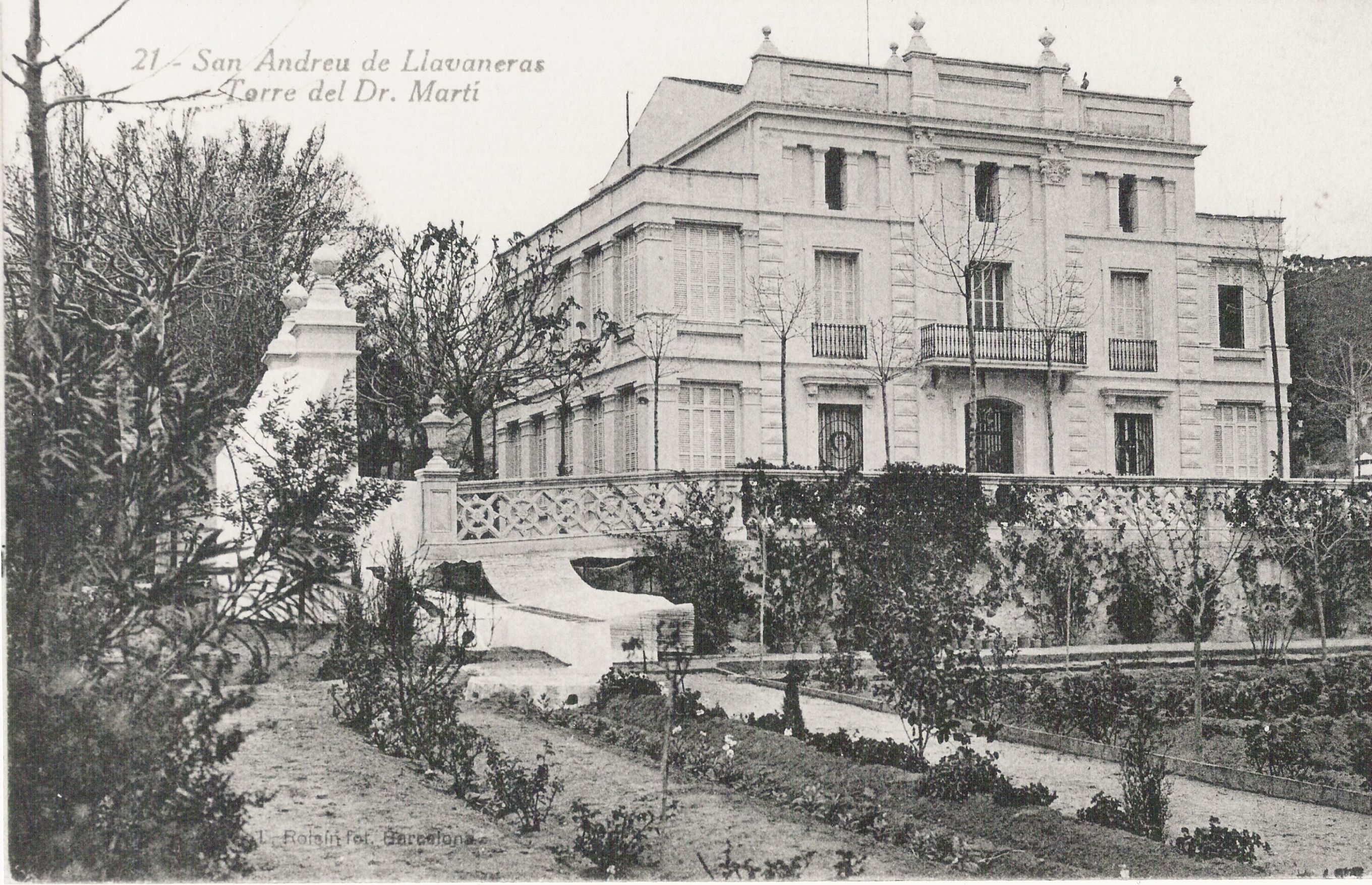 La mansió en mans de l'exèrcit espanyol, en una foto de 1915. Foto: Ajuntament de Llavaneres