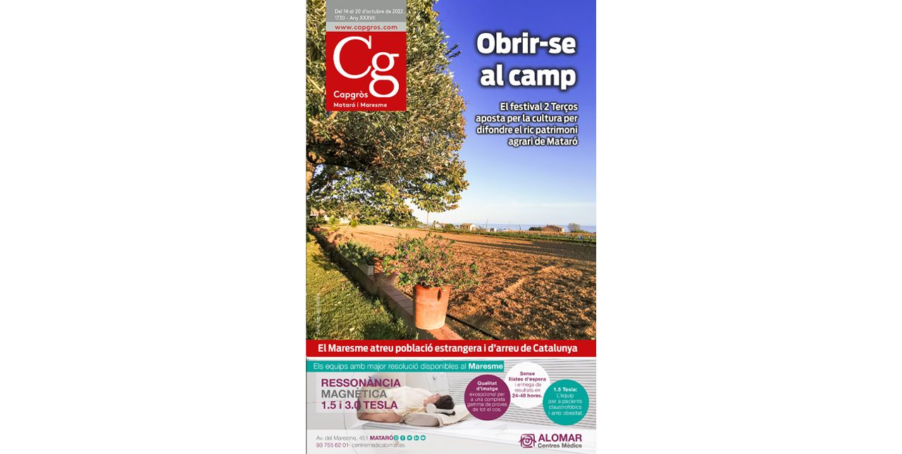 Portada del Capgròs 1730, protagonitzada pel festival 2 Terços