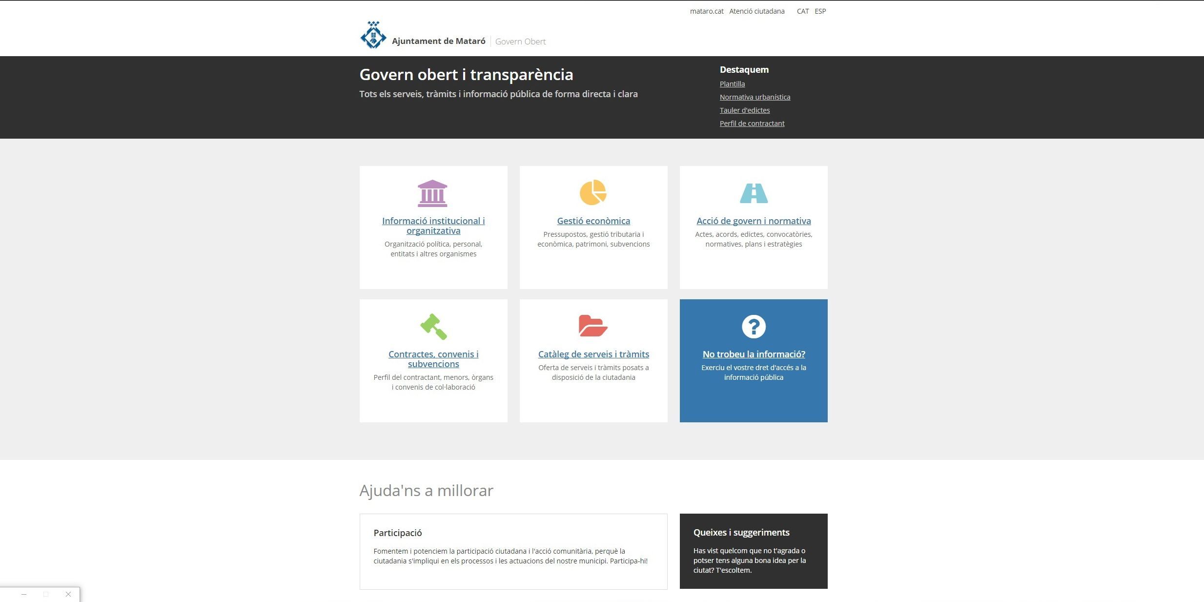 Imatge del nou portal