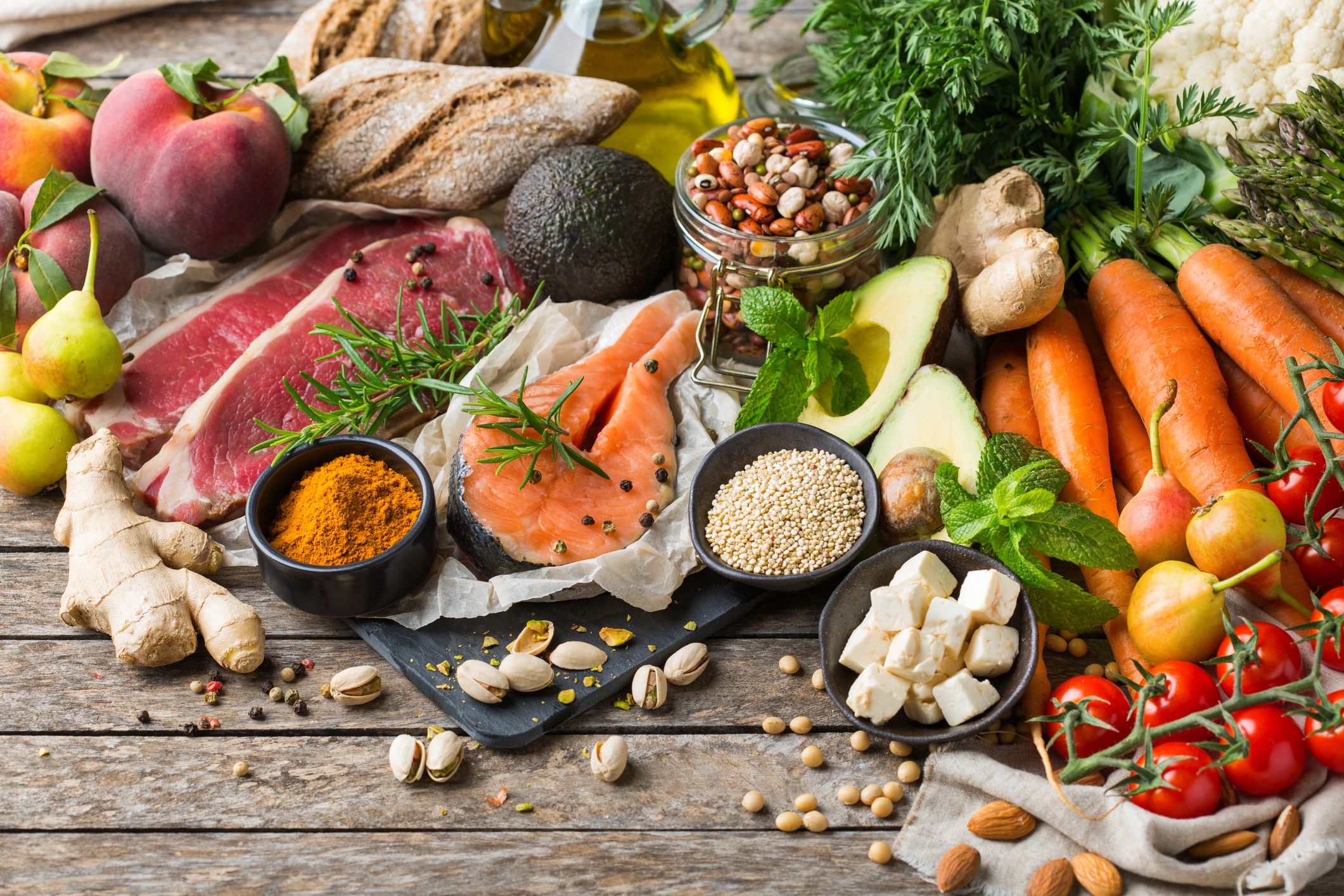 Cistella d'aliments saludables