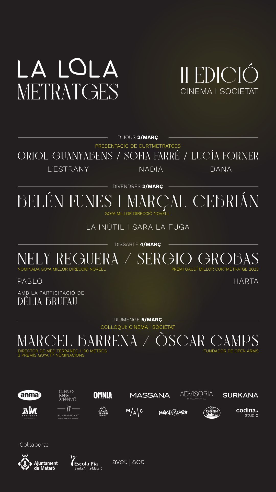 El cartell del festival. El cartell del festival.