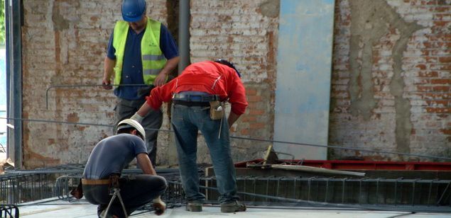 Trabajadores de la construcción.