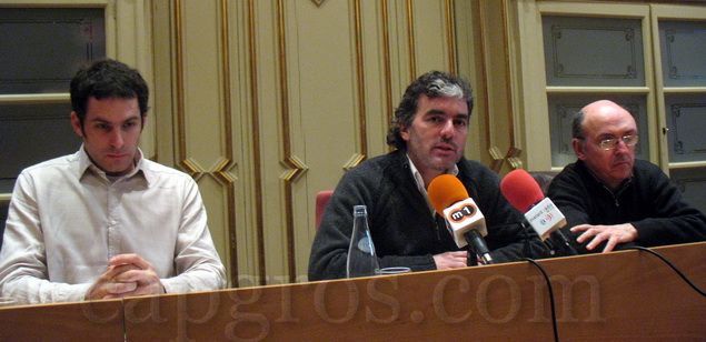 Comas Penedès y Fornols durante la rueda de prensa Comas Penedès y Fornols durante la rueda de prensa