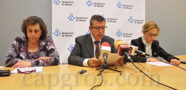 Mojedano, Corominas y Martínez durante la rueda de prensa Mojedano, Corominas y Martínez durante la rueda de prensa