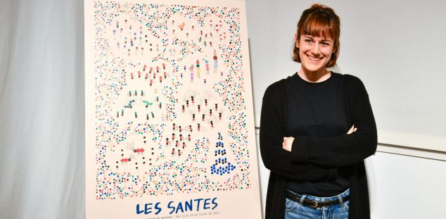 Presentació del cartell de Les Santes 2023 de Carla Aledo. Foto: R.Gallofré Presentació del cartell de Les Santes 2023 de Carla Aledo. Foto: R.Gallofré