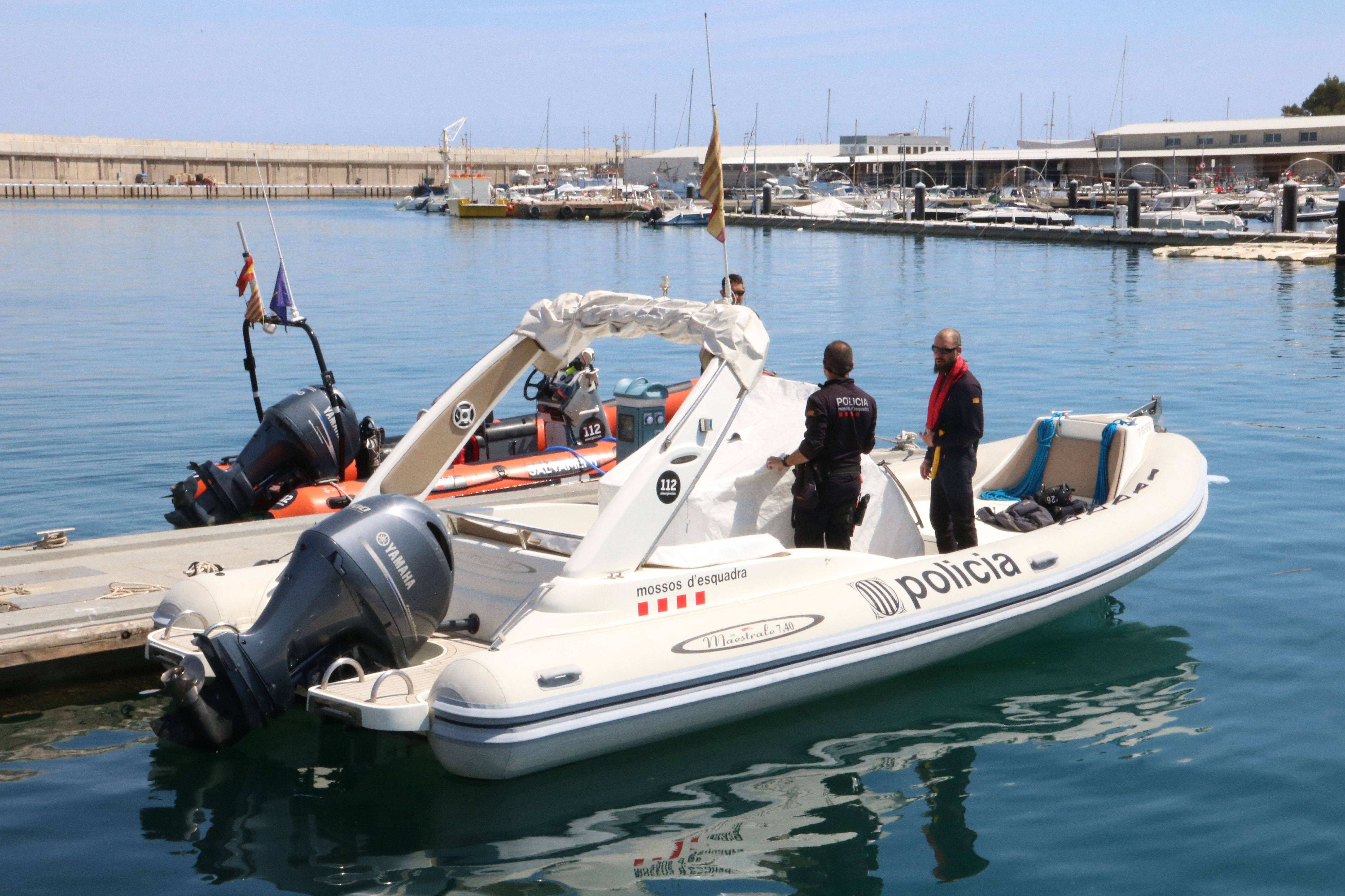 La nova embarcació que utilitzaran els Mossos per a la vigilància marítima. Foto: ACN