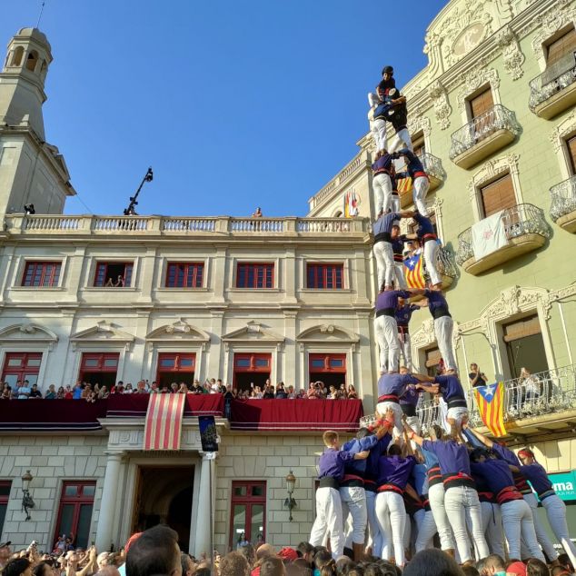 El 3 de 9 amb folre a Reus. Foto: Eva Casanova El 3 de 9 amb folre a Reus. Foto: Eva Casanova
