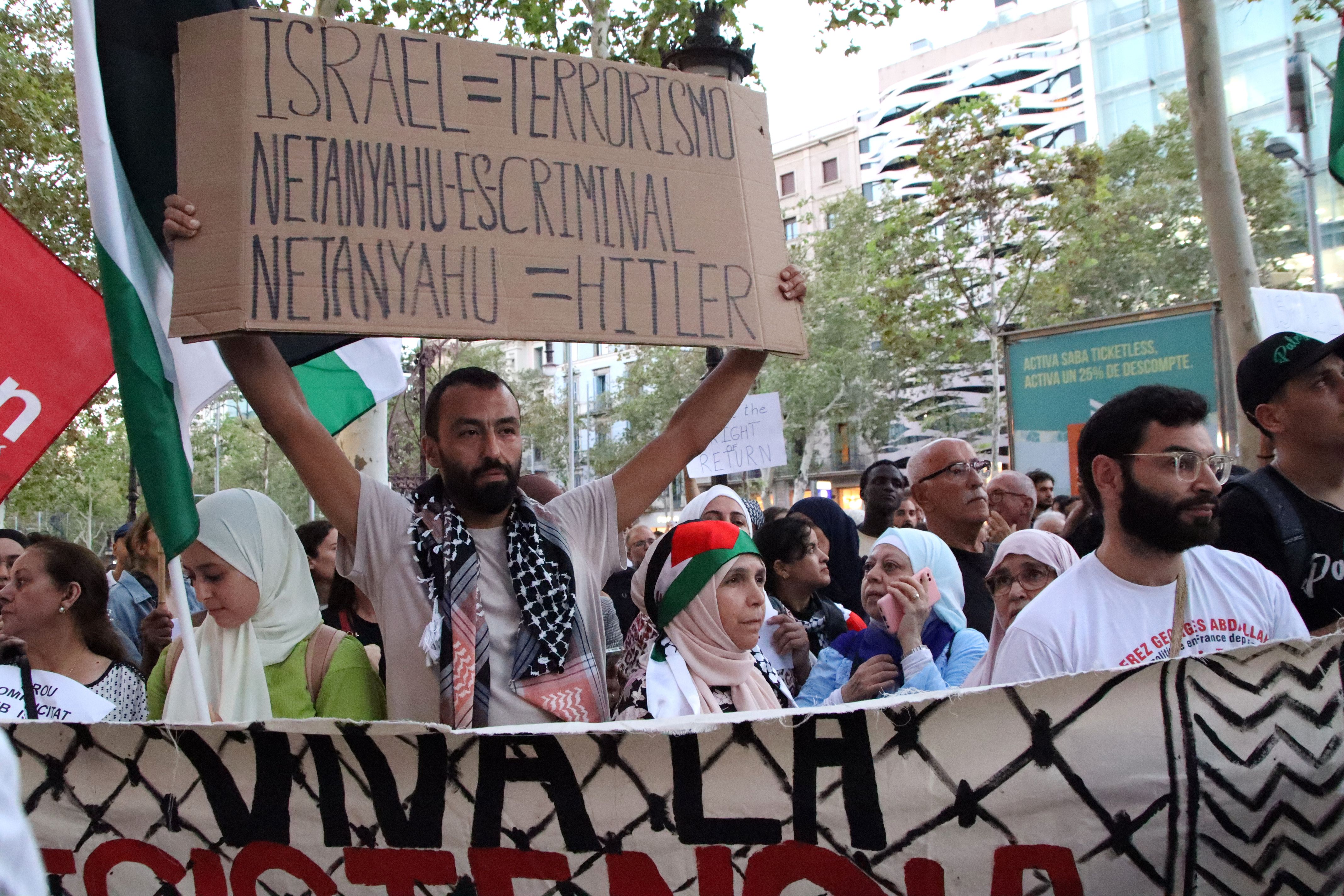 Imatge d'una manifestació en suport al poble palestí. Foto: ACN