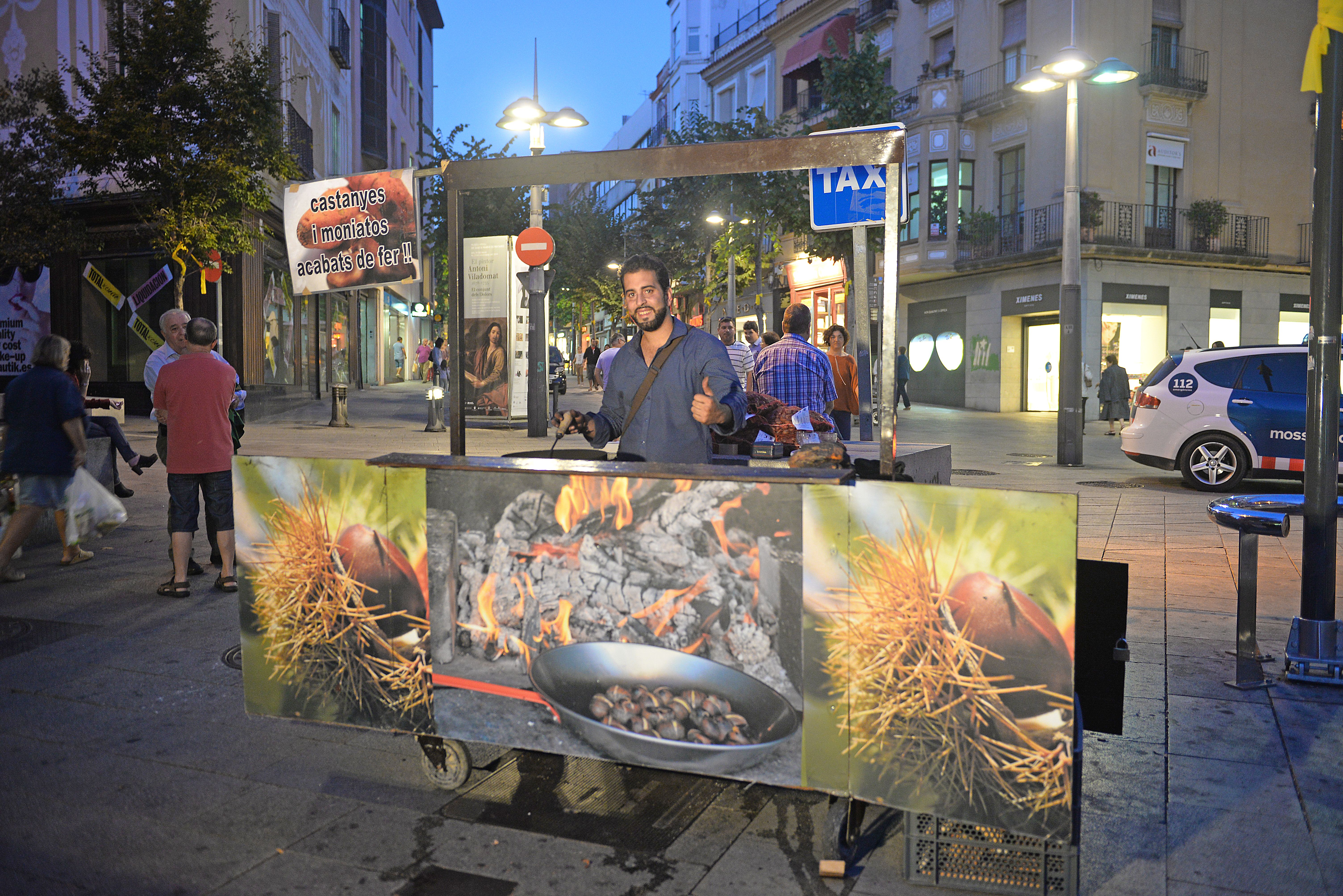 Parada de castanyes a Mataró