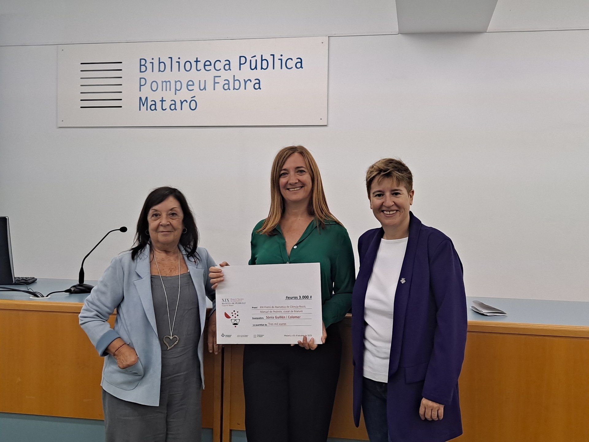 L'autora Sònia Guillén, premiada enguany a Mataró. Foto: Ajuntament