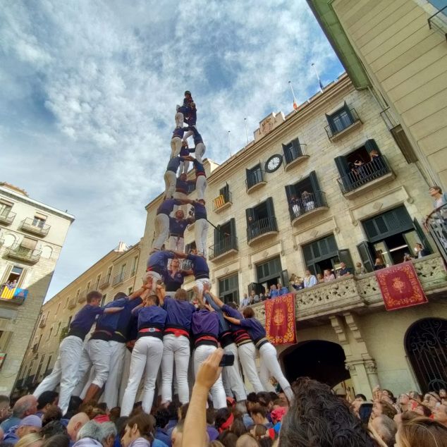 El 3 de 9 dels Capgrossos a Girona. Foto: Eva Casanova El 3 de 9 dels Capgrossos a Girona. Foto: Eva Casanova