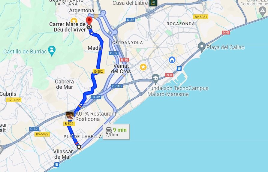 La carretera B 502 La carretera B 502