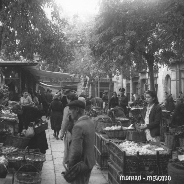La plaza Gran de Mataró en los años 30. Foto: Fons Carreras